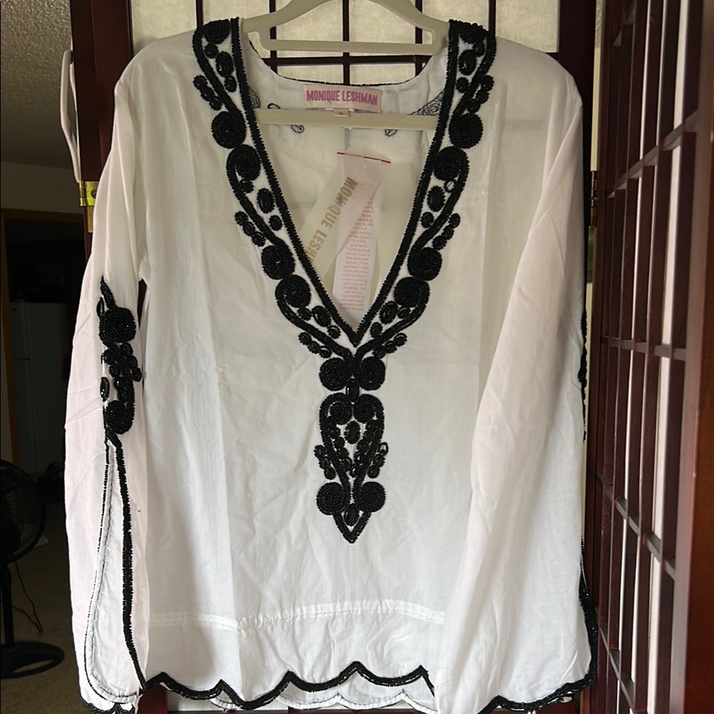 Monique Leshman Embroidered Long Sleeve Blouse